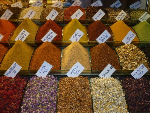 rows of spices like voice actor choices